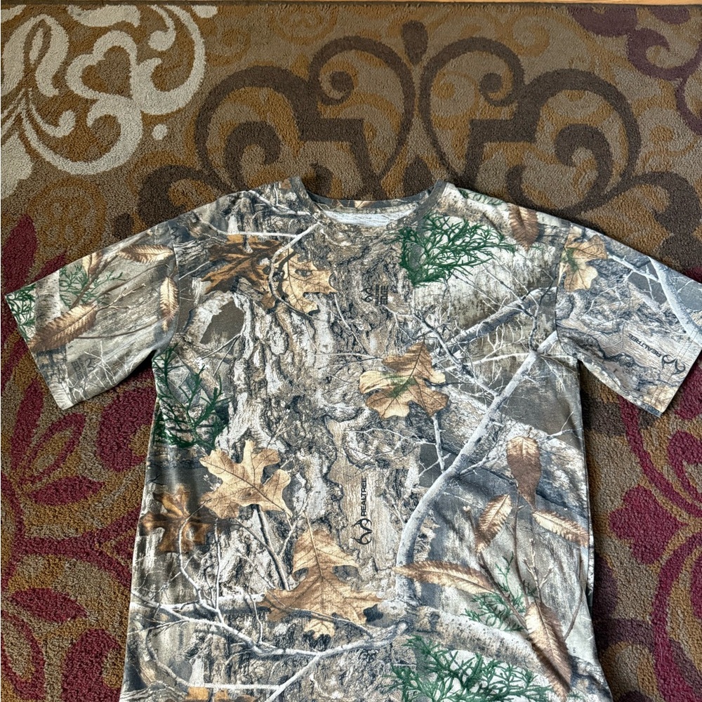 Woodland Camouflage Brown and Green Short Sleeve Tee